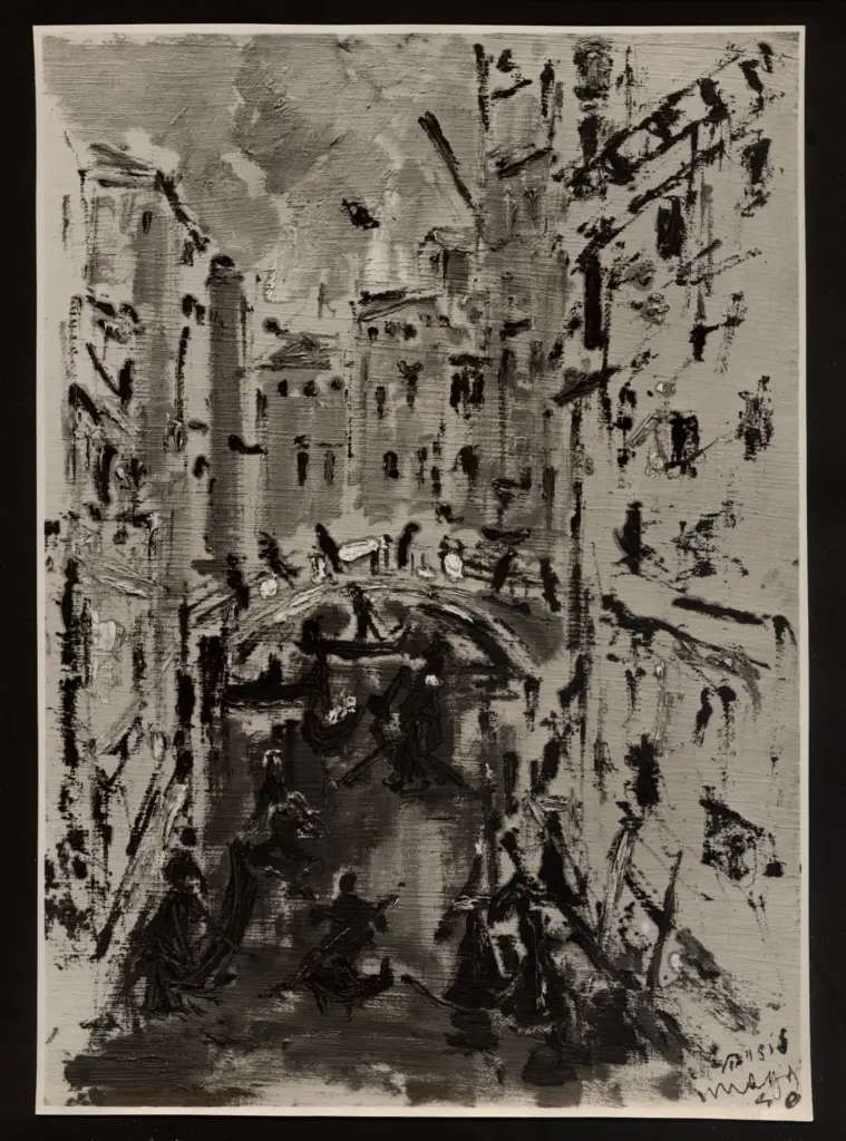 Mari, Gianni , De Pisis, Filippo - sec. XX - Rio a Venezia - Impressione rapida , fronte