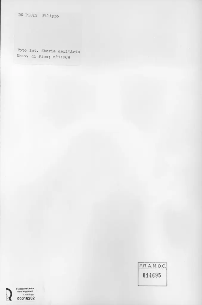 Università di Pisa. Dipartimento di Storia delle Arti , retro