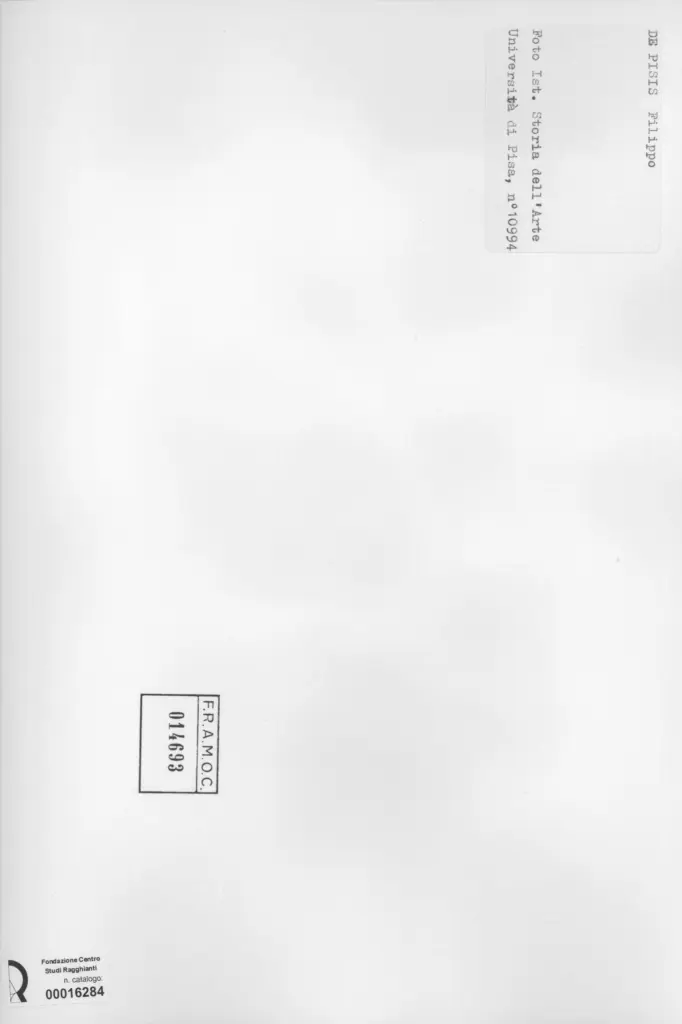 Università di Pisa. Dipartimento di Storia delle Arti , retro