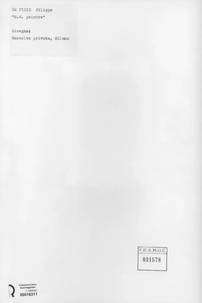 Anonimo , De Pisis, Filippo - sec. XX - M. M. peintre , retro