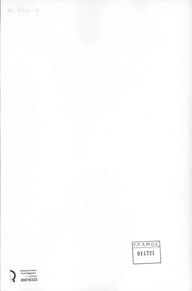 Anonimo , De Pisis, Filippo - sec. XX - Vaso con fiori , retro