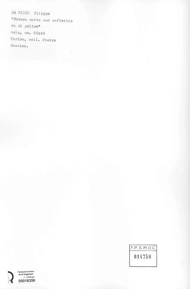 Anonimo, Anonimo , retro