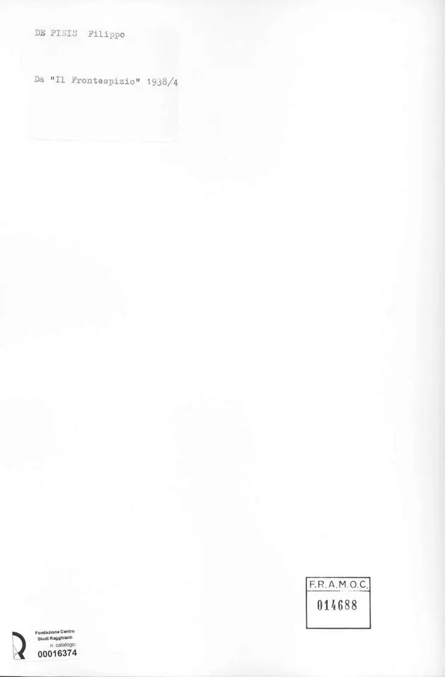 Anonimo, Anonimo , retro