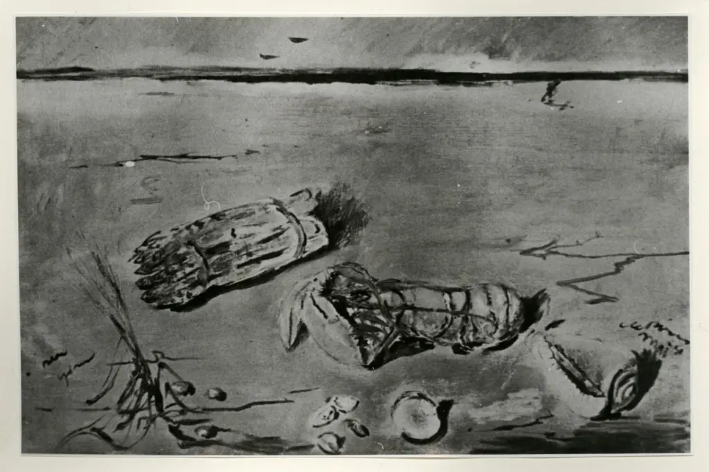 Anonimo , De Pisis, Filippo - sec. XX - Natura morta con asparagi , fronte