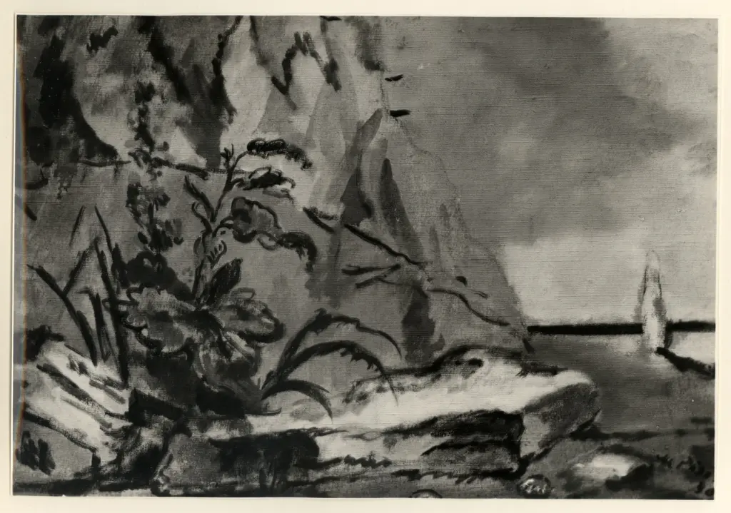 Giacomelli , De Pisis, Filippo - sec. XX - Paesaggio , fronte