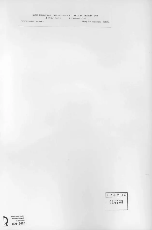 Giacomelli , De Pisis, Filippo - sec. XX - Paesaggio , retro