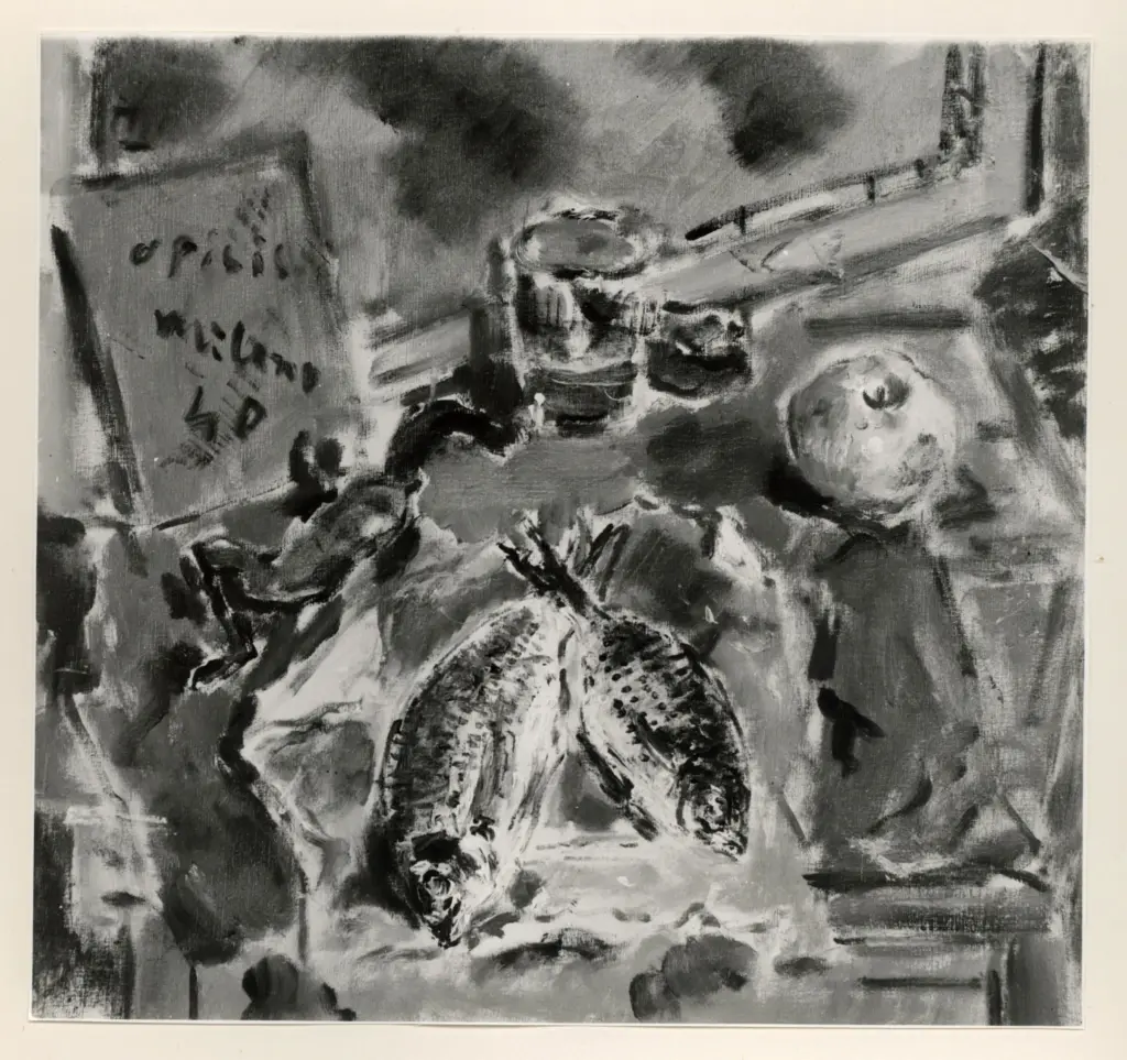 Giacomelli , De Pisis, Filippo - sec. XX - Natura morta con pesci , fronte