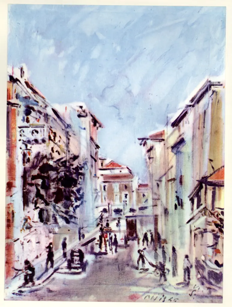 Anonimo , De Pisis, Filippo - sec. XX - Strada di Milano , fronte