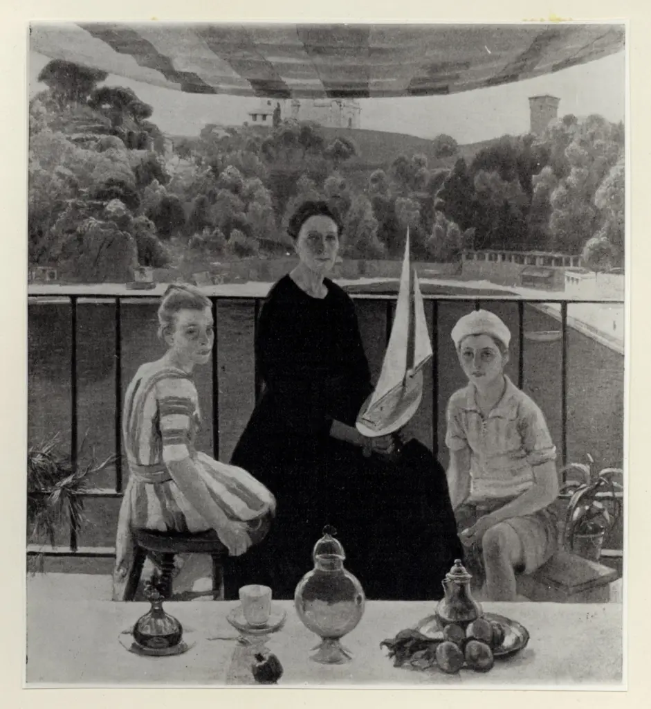 Anonimo , Dodero, Pietro - sec. XX - Terrazzo sul mare , fronte