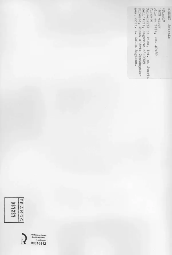 Anonimo , Donghi, Antonio - sec. XX , retro