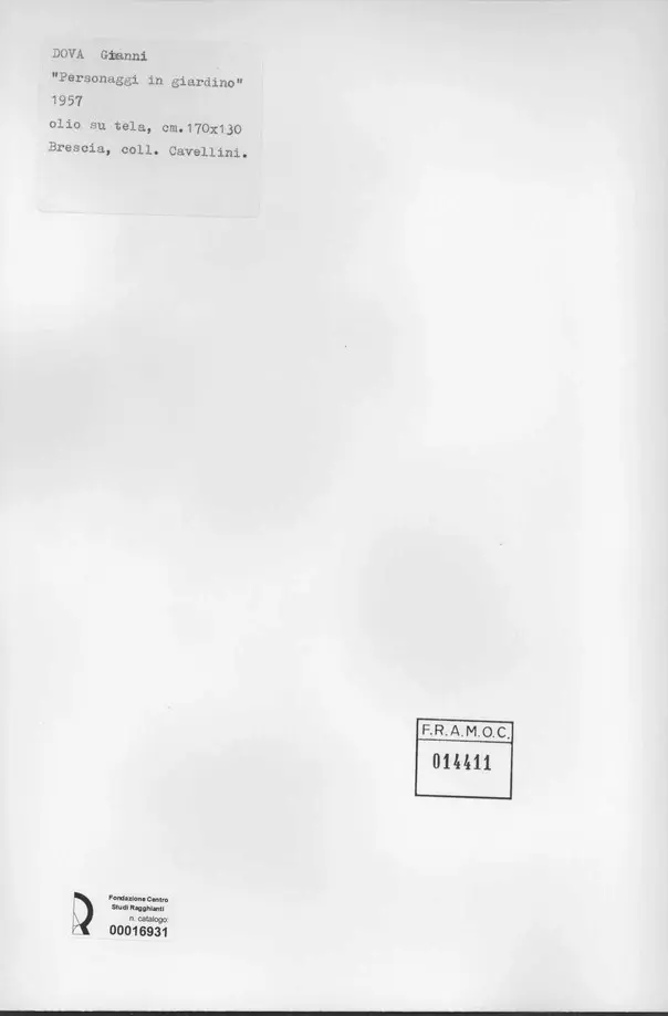 Anonimo , Dova, Gianni - sec. XX - , retro