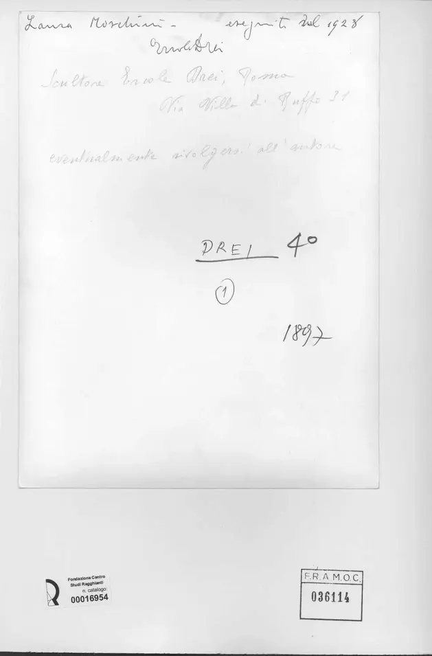 Anonimo , Drei, Ercole - sec. XX - Laura Moschini , retro