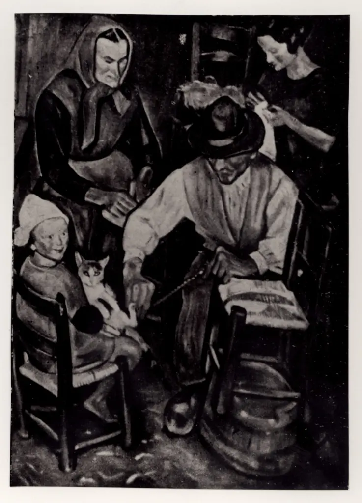 Anonimo , Eggi, Romano - sec. XX - Una famiglia , fronte