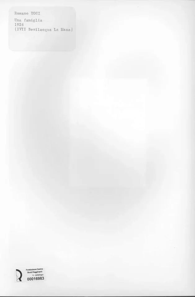 Anonimo , Eggi, Romano - sec. XX - Una famiglia , retro