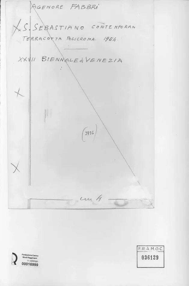 Anonimo , Fabbri, Agenore - sec. XX - S.Sebastiano contemporaneo , retro