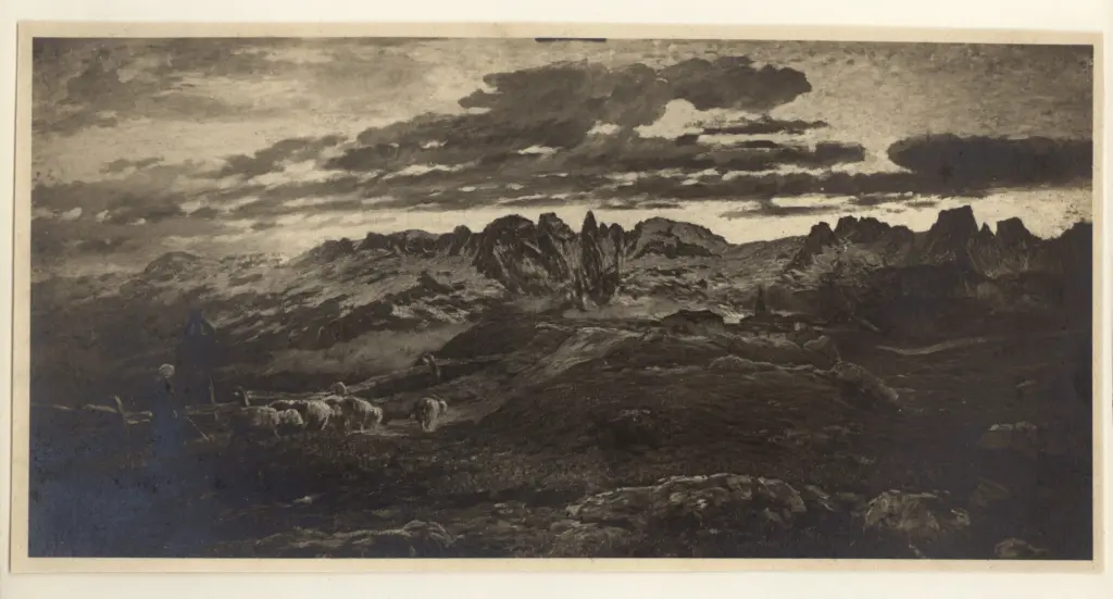 Anonimo , Falchetti, Alberto - sec. XX - Tramonto in alta Engadina , fronte