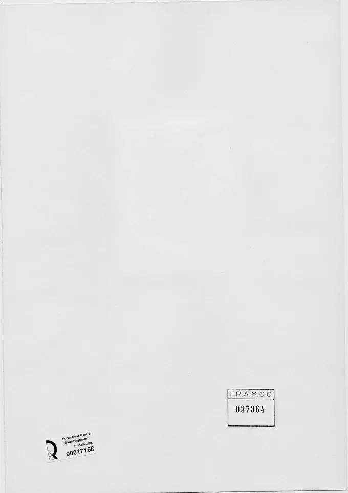 Anonimo , Fazzini, Pericle - sec. XX - Testa di uomo , retro