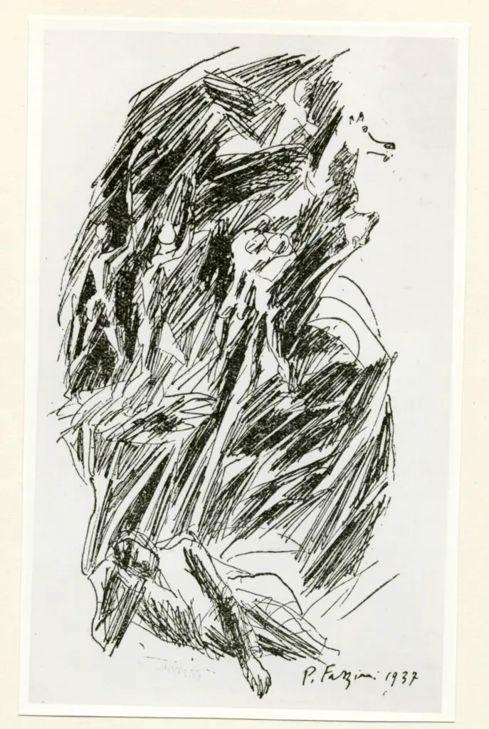 Anonimo , Fazzini, Pericle - sec. XX - Figure umane ed animali