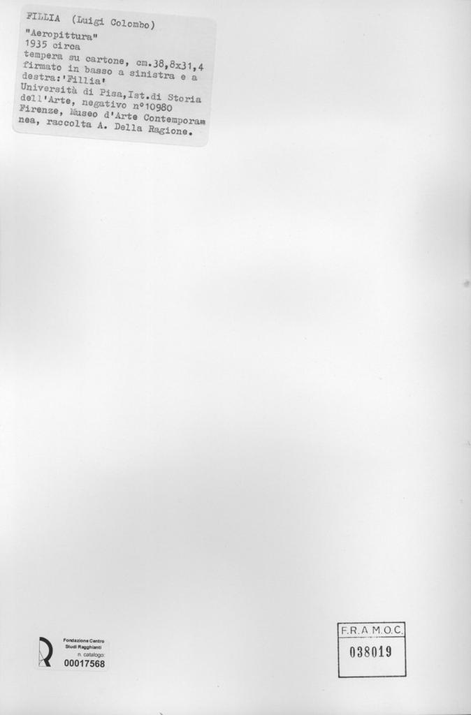 Università di Pisa. Dipartimento di Storia delle Arti  , Colombo, Luigi - sec. XX - , retro
