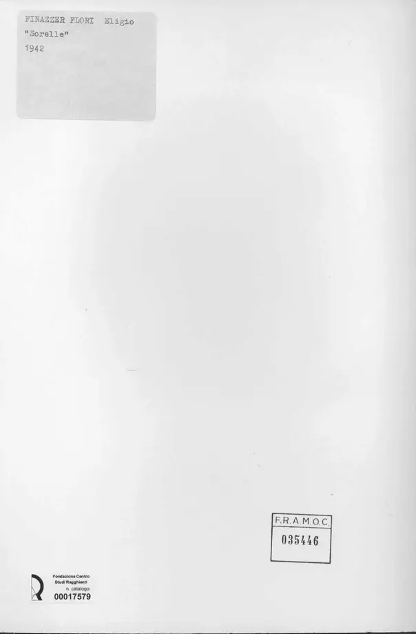 Anonimo , Finazzer Flori, Eligio - sec. XX - Sorelle , retro