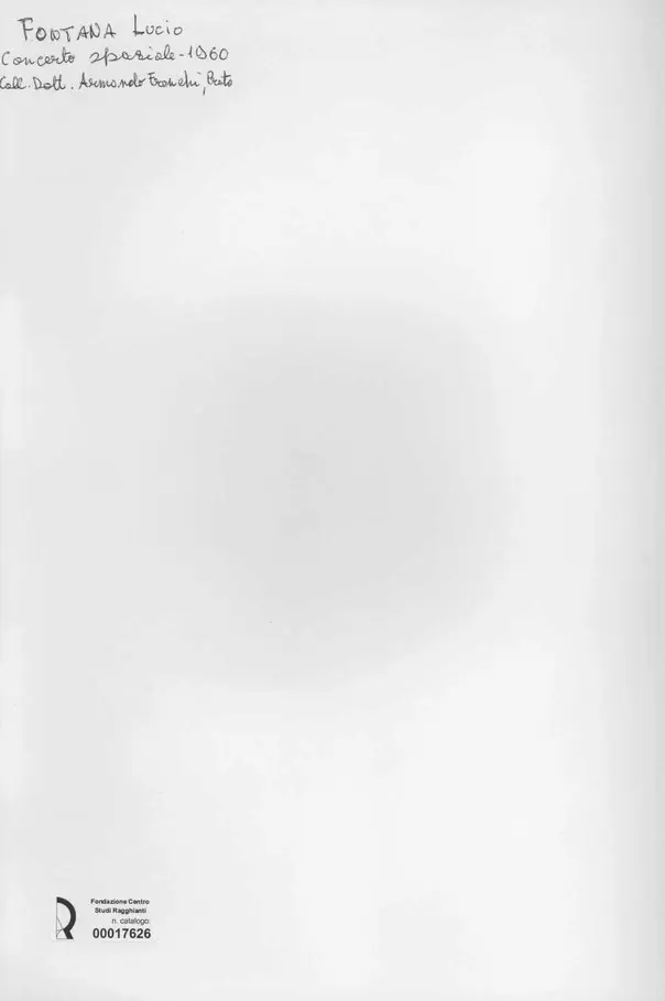 Anonimo , Fontana, Lucio - sec. XX - Concerto spaziale , retro