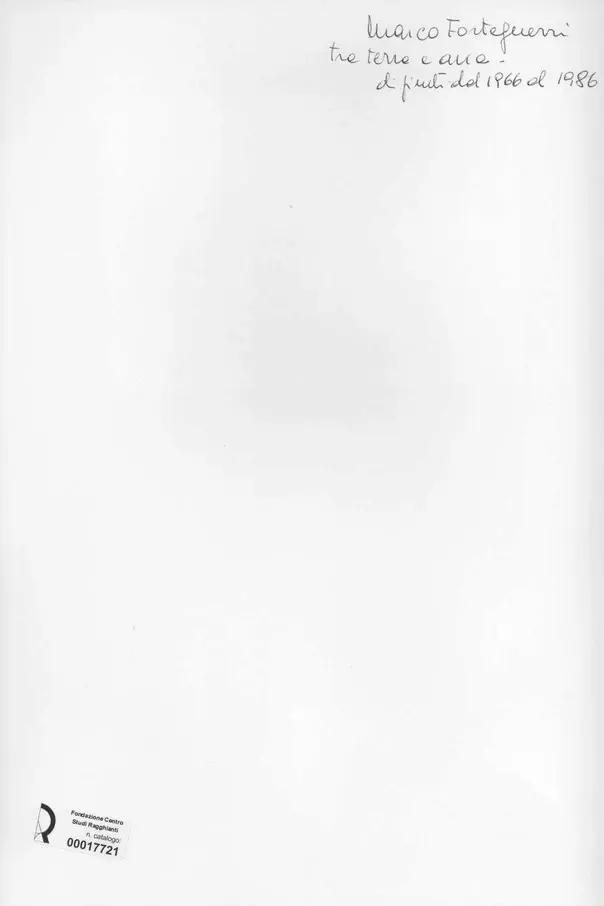 Anonimo , Forteguerri, Marco - sec. XX - Tra terra e aria , retro