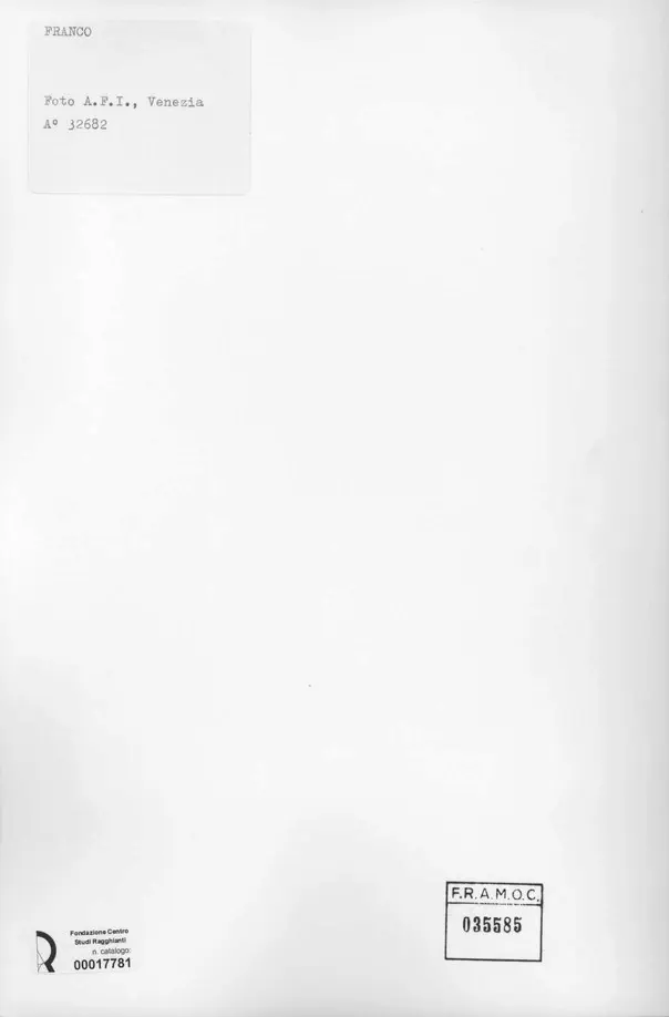 A.F.I. Agenzia Fotografica Industriale , retro