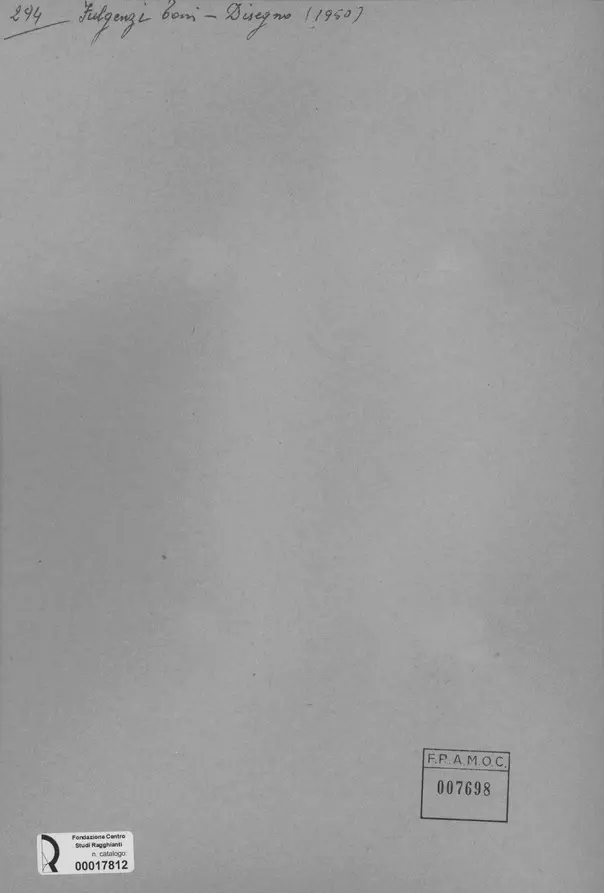 Anonimo , Fulgenzi, Toni - sec. XX - Disegno , retro