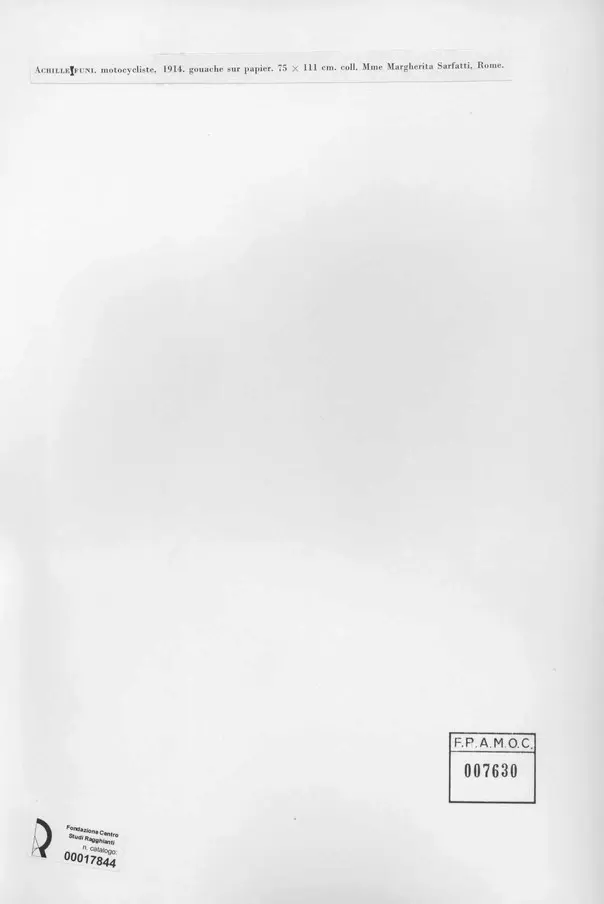 Anonimo , Funi, Achille - sec. XX - Motociclista , retro