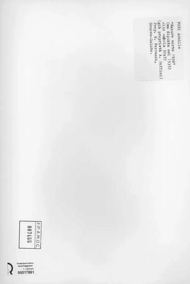 Anonimo , Funi, Achille - sec. XX , retro