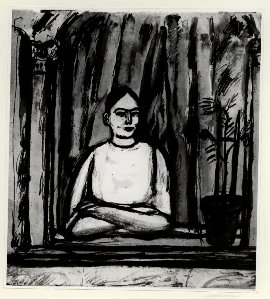 Anonimo , Garbari, Tullio - sec. XX - Donna alla finestra , fronte