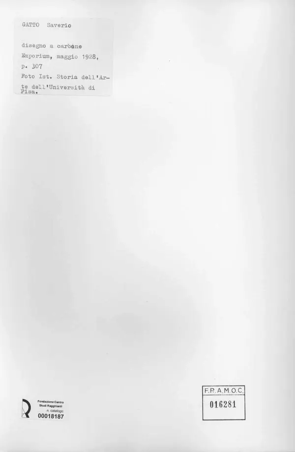 Universit&agrave; di Pisa. Dipartimento di Storia delle Arti&nbsp; , retro