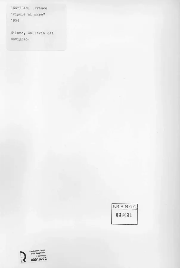 Anonimo , Gentilini, Franco - sec. XX - Figure al mare , retro