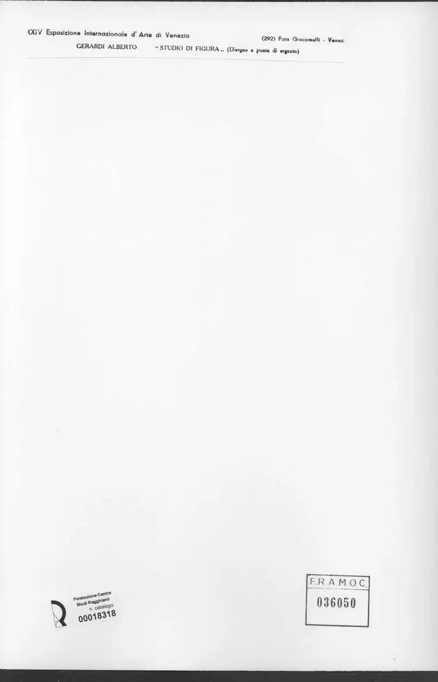 Giacomelli , Geradi, Alberto - sec. XX - Studio Di Figura , retro