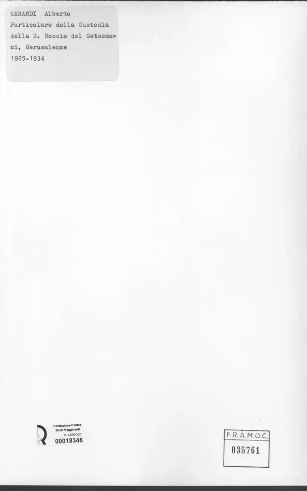 Anonimo , Geradi, Alberto - sec. XX , retro