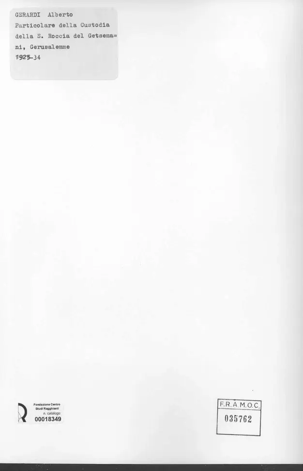 Anonimo , Geradi, Alberto - sec. XX , retro