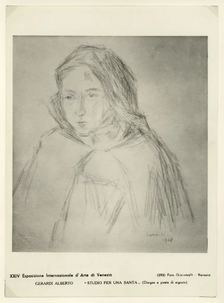 Anonimo , Geradi, Alberto - sec. XX - Studio per una santa , fronte