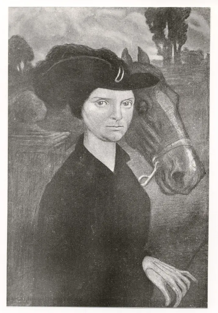 Ghiglia, Oscar , Ritratto di donna e cavallo