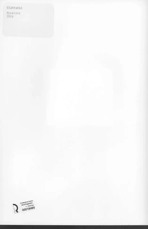 Gianpaolo , Giannuzzi Savelli, May - sec. XX - , retro