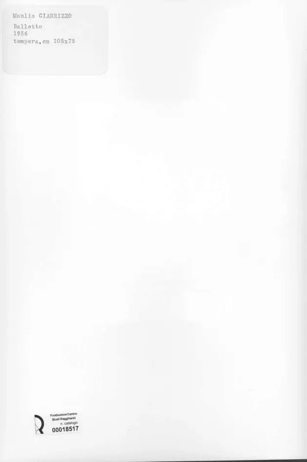 Anonimo , Giarrizzo, Manlio - sec. XX - Balletto , retro