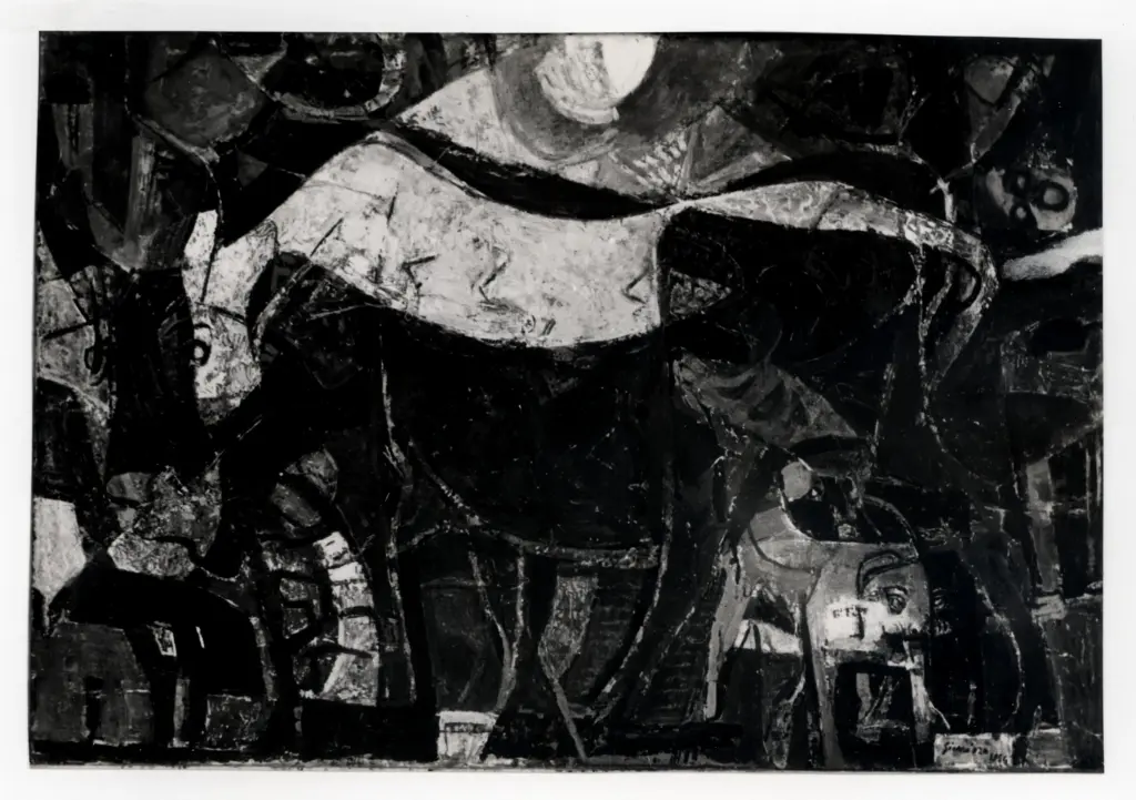 Anonimo , Giarrizzo, Manlio - sec. XX - Il cane la vacca e la luna , fronte