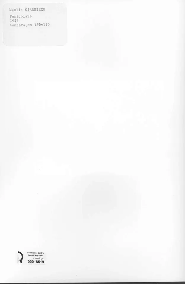 Anonimo , Giarrizzo, Manlio - sec. XX - Funicolare , retro