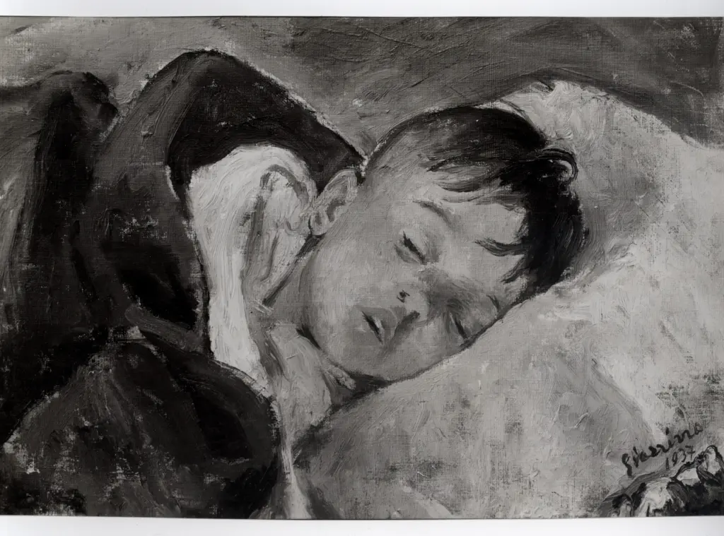 Anonimo , Giarrizzo, Manlio - sec. XX - Bambino assopito , fronte