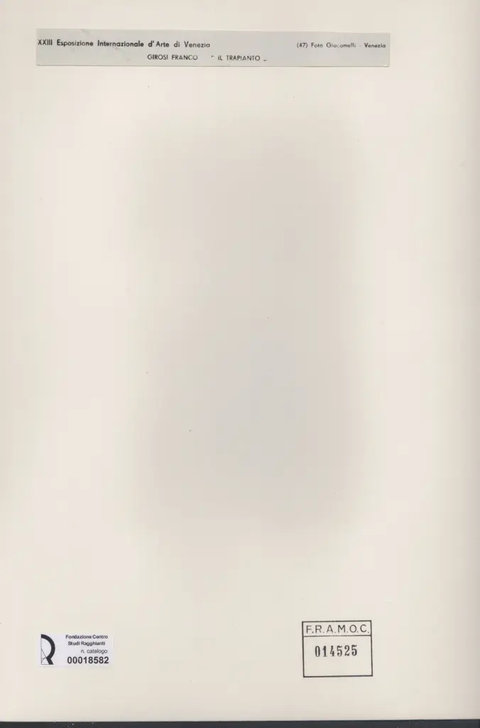 Giacomelli , Girosi, Franco - sec. XX - Il trapianto , retro