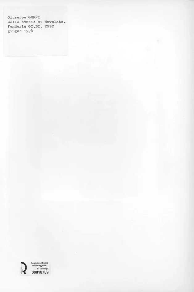 Gorni, Giuseppe - sec. XX - , retro