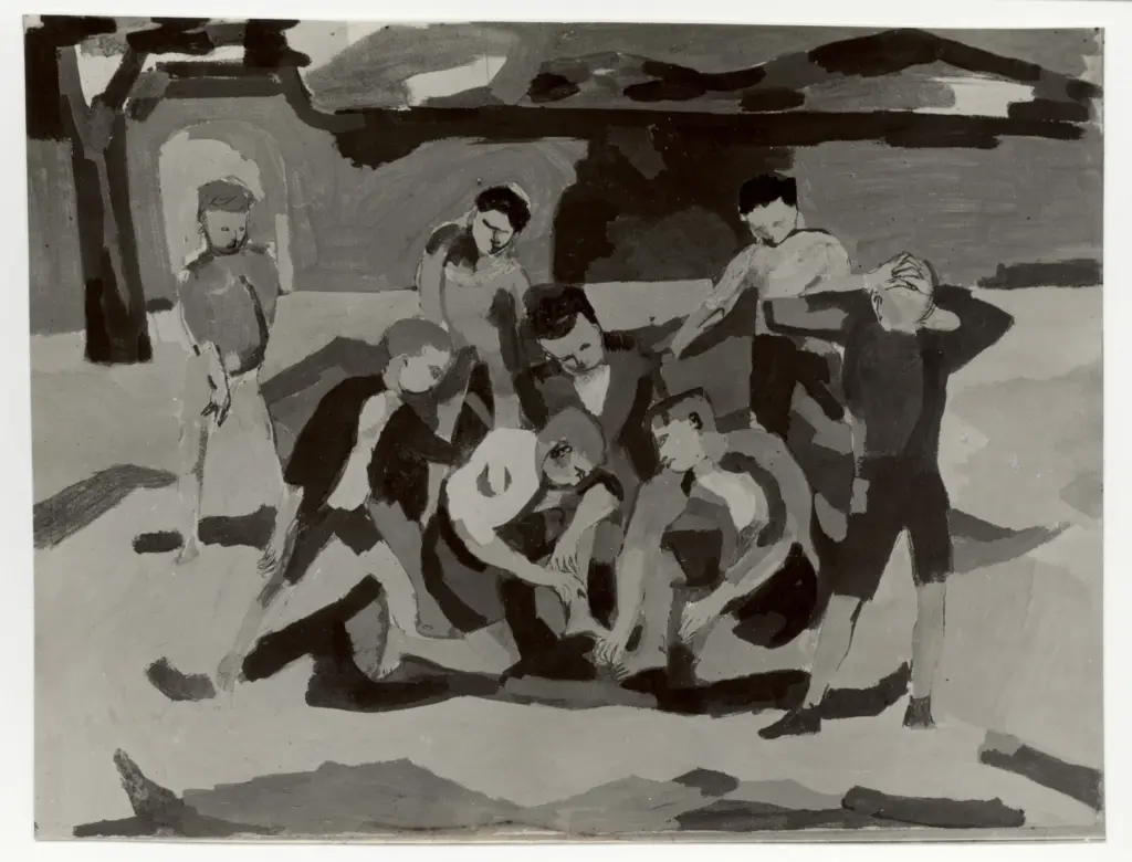 Grazzini, Renzo , Ragazzi nella piazza -