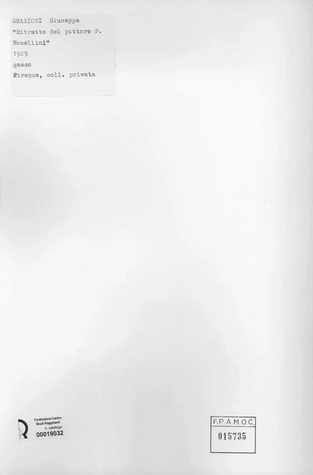 Anonimo , Graziosi, Giuseppe - sec. XX , retro
