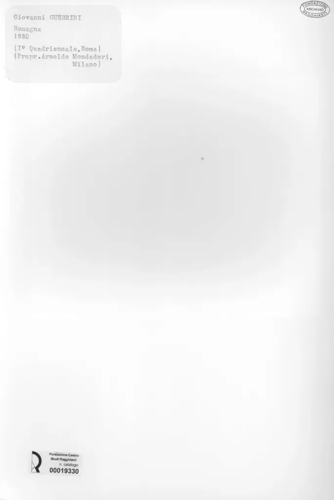 Anonimo , Guerrini, Giovanni - sec. XX - Romagna , retro