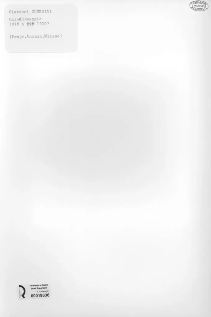 Anonimo , Guerrini, Giovanni - sec. XX - Calendimaggio , retro