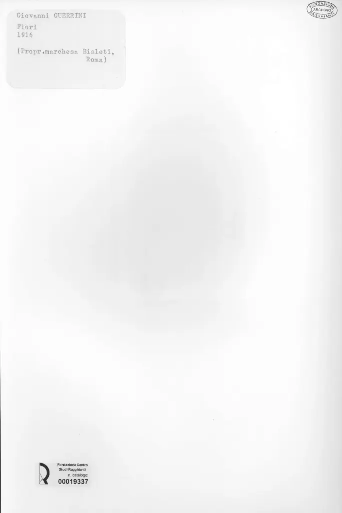 Anonimo , Guerrini, Giovanni - sec. XX - Fiori , retro